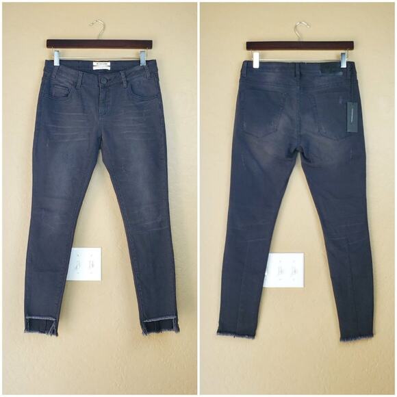 One Teaspoon X Freebird II High-Low Raw Hem Jeans - Picture 2 of 9